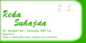 reka suhajda business card